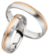 Linden Trauringe / Eheringe Bicolor Zell - 1449/1450